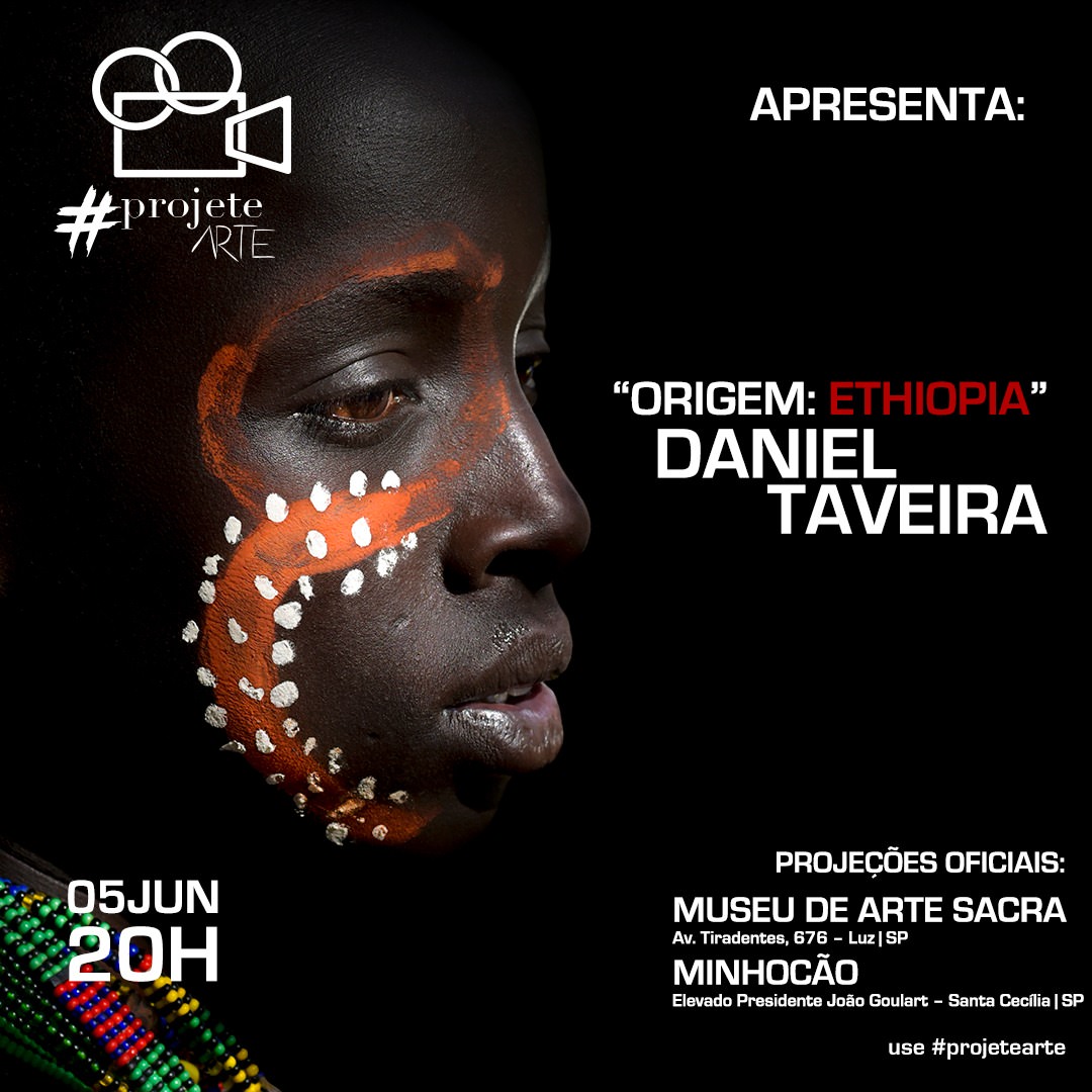 #projetearte exibe Origem: Ethiopia de Daniel Taveira, flyer. Divulgação.