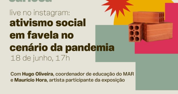 Live – Ativismo social em favela no cenário da pandemia, MAR. Divulgação.