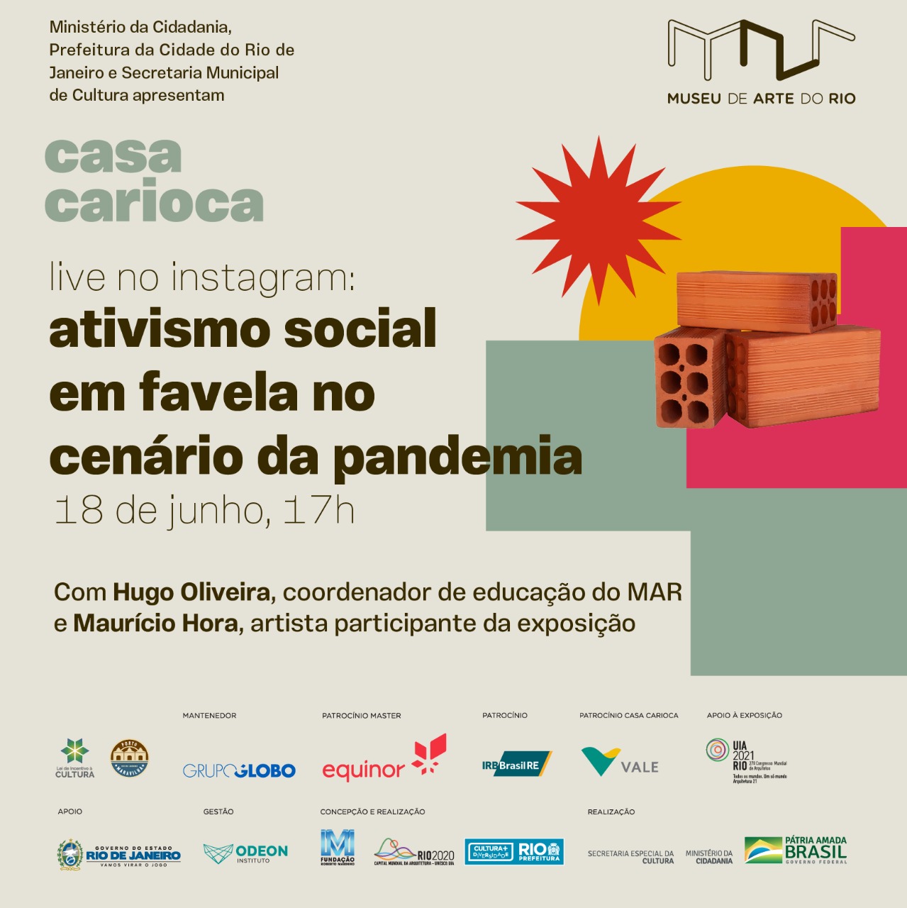 Live - Favela social activism in the pandemic scenario, MAR. Disclosure.