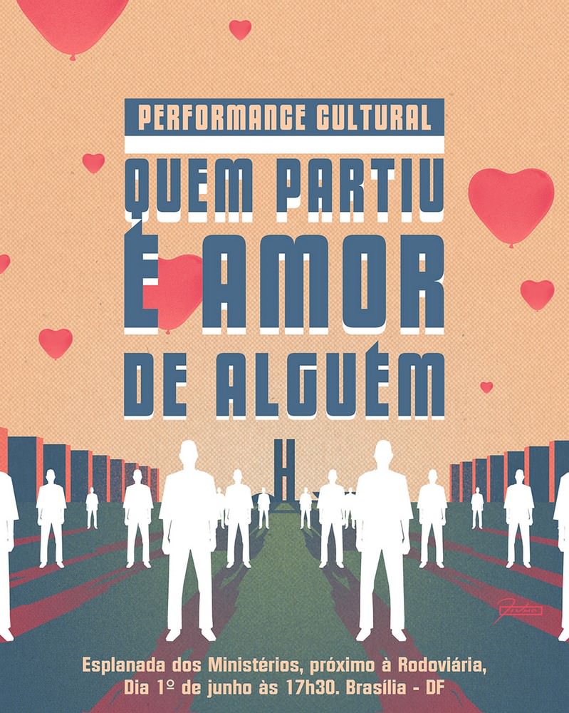 Performance "QUEM PARTIU É AMOR DE ALGUÉM". Divulgação.