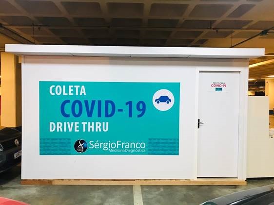 Sérgio Franco Medicina Diagnóstica und Ancar Ivanhoe bieten Drive-Thru für COVID-19-Tests an. Fotos: Bekanntgabe.