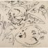 Fig. 4 -Sin título, (c). 1952-1956, Jackson Pollock, tinta sobre papel, 17 1/2 x 22 1/4 pulgadas, 44,5 xx56,5 cm. Cortesia de Michael Rosenfeld Gallery LLC, Nova York, Nueva York, EUA.