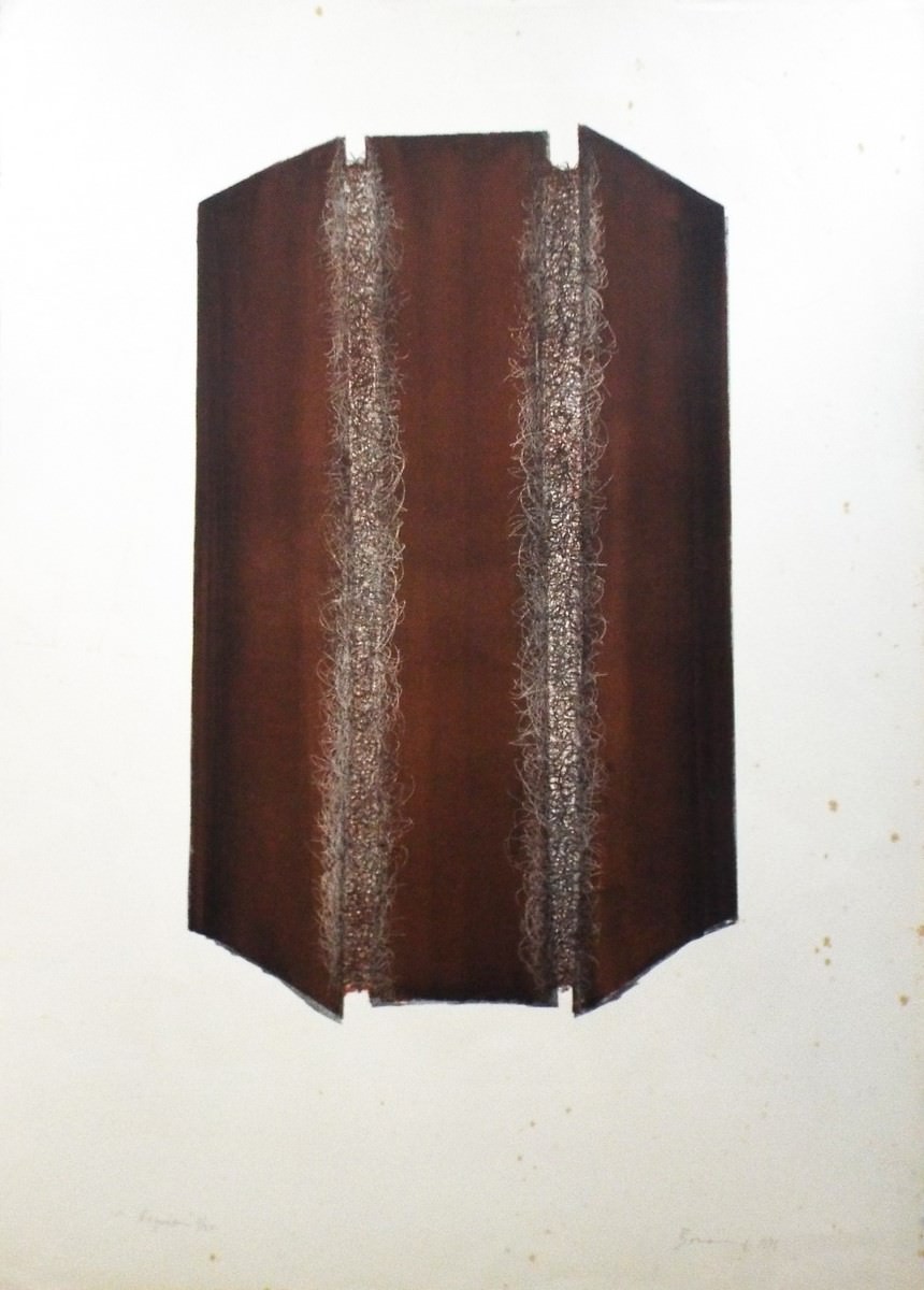 אַשׁכָּבָה" - ליטוגרפיה על נייר (1971) מאת מריה בונומי. תמונות: אמנויות ופרוייקט של גוגל.