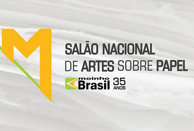 Exposición Nacional de Artes sobre papel Moinho Brasil 35 años, invitación. Divulgación.