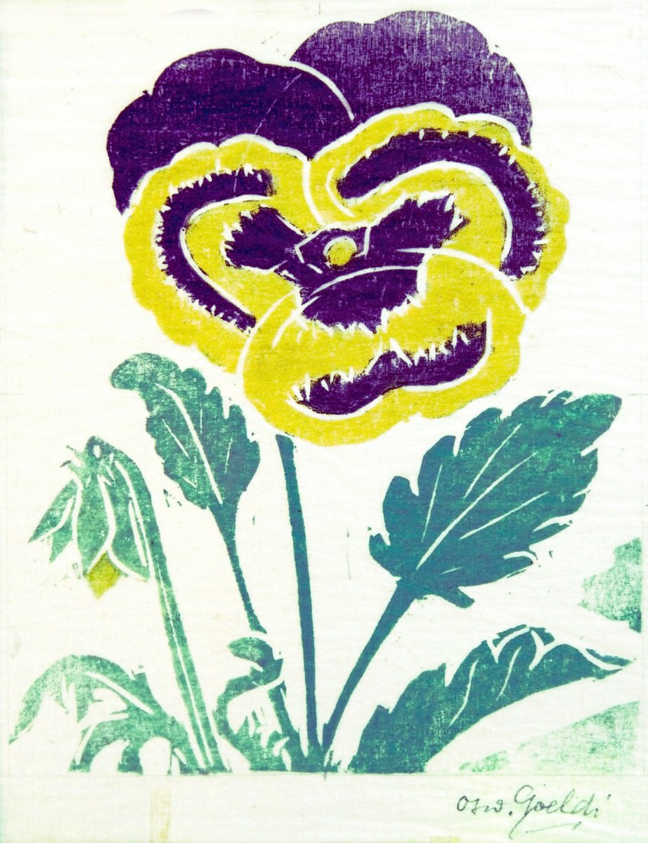 オズワルド ゴエルディ, 「完璧な愛」, 木版画, 13,4 CM X 10,8 cm. 写真: ディスクロージャー.