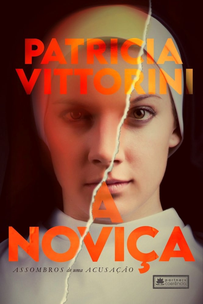 Livre: "A Noviça" de Patrícia Vittorini, couverture. Divulgation.
