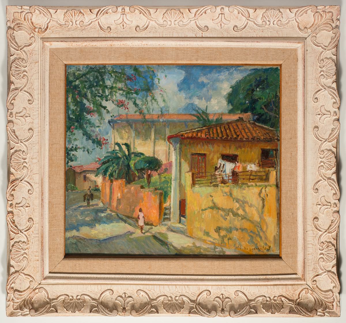 Casa Carioca - Marie Nivoulies de Pierrefort Casa da Glória, [Década de 1950], Óleo sobre tela. Divulgação.