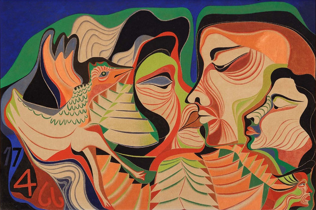 Beijo, 1966, óleo sobre tela, 100x150cm, Coleção Família Serpa.