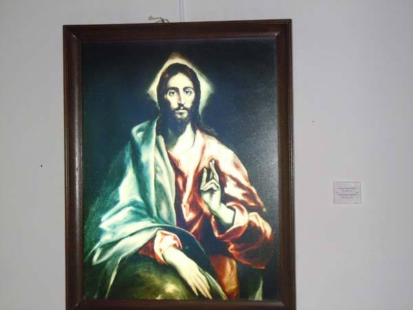 Figura 12 - Interno del museo, riproduzione di Cristo il Salvatore, 1610, El Greco.