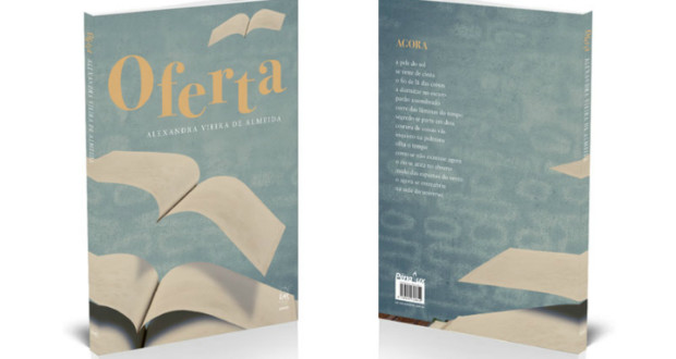 Livro "Oferta" Alexandra Vieira de Almeida, Abdeckung - frente und in Richtung. Bekanntgabe.