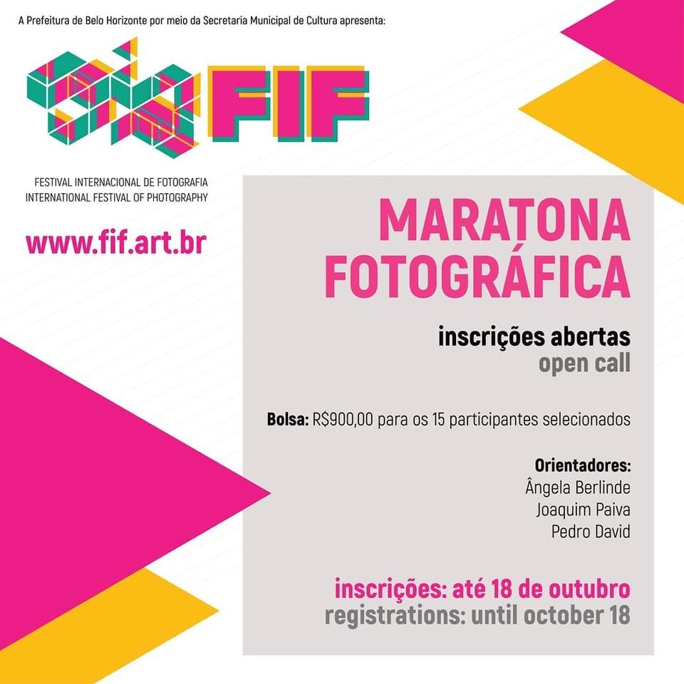 Maratona Fotográfica FIF – Festival Internacional de Fotografia de Belo Horizonte 2020. Divulgação.