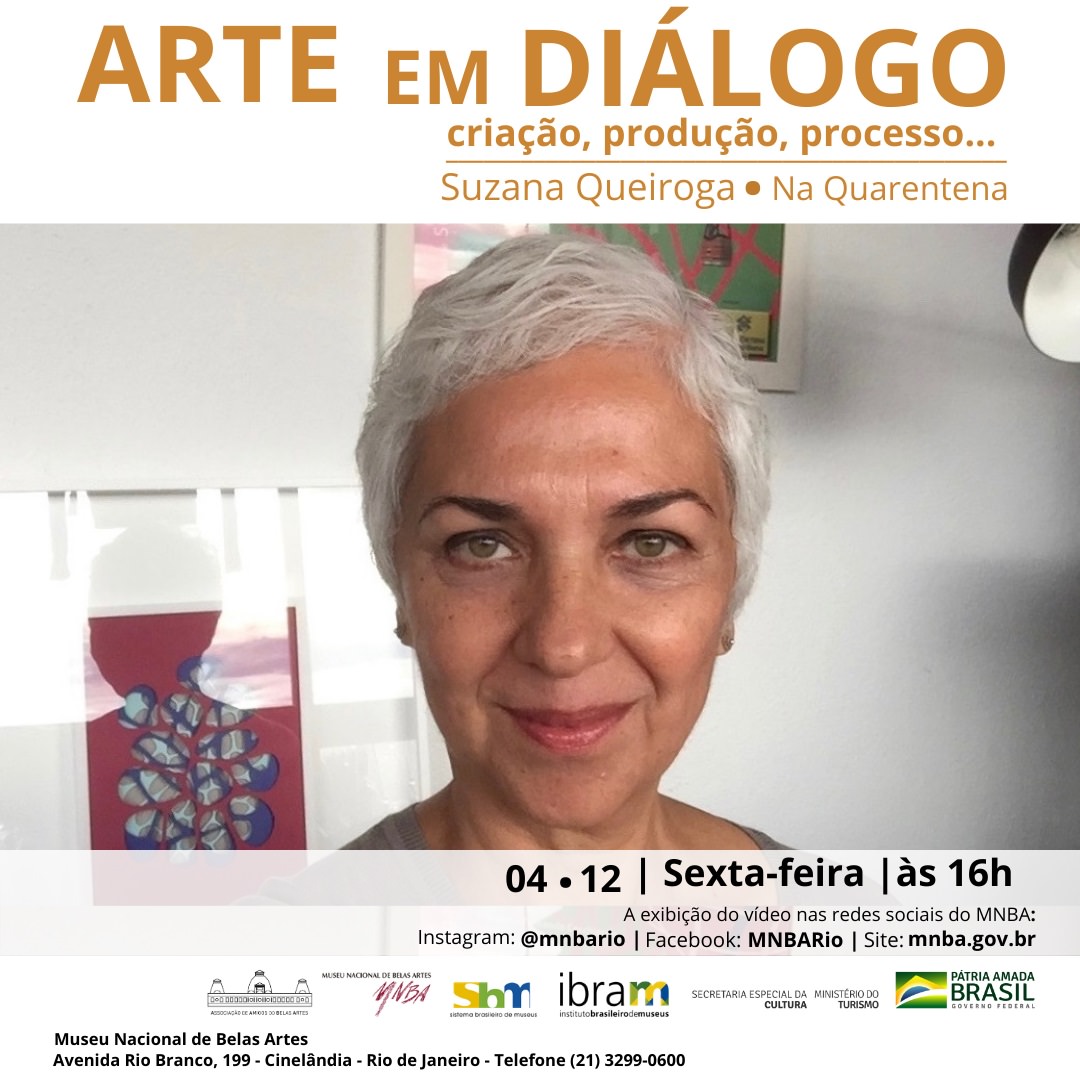 Suzana Queiroga en el Proyecto Arte en Diálogo - En Cuarentena del Museo Nacional de Bellas Artes. Divulgación.