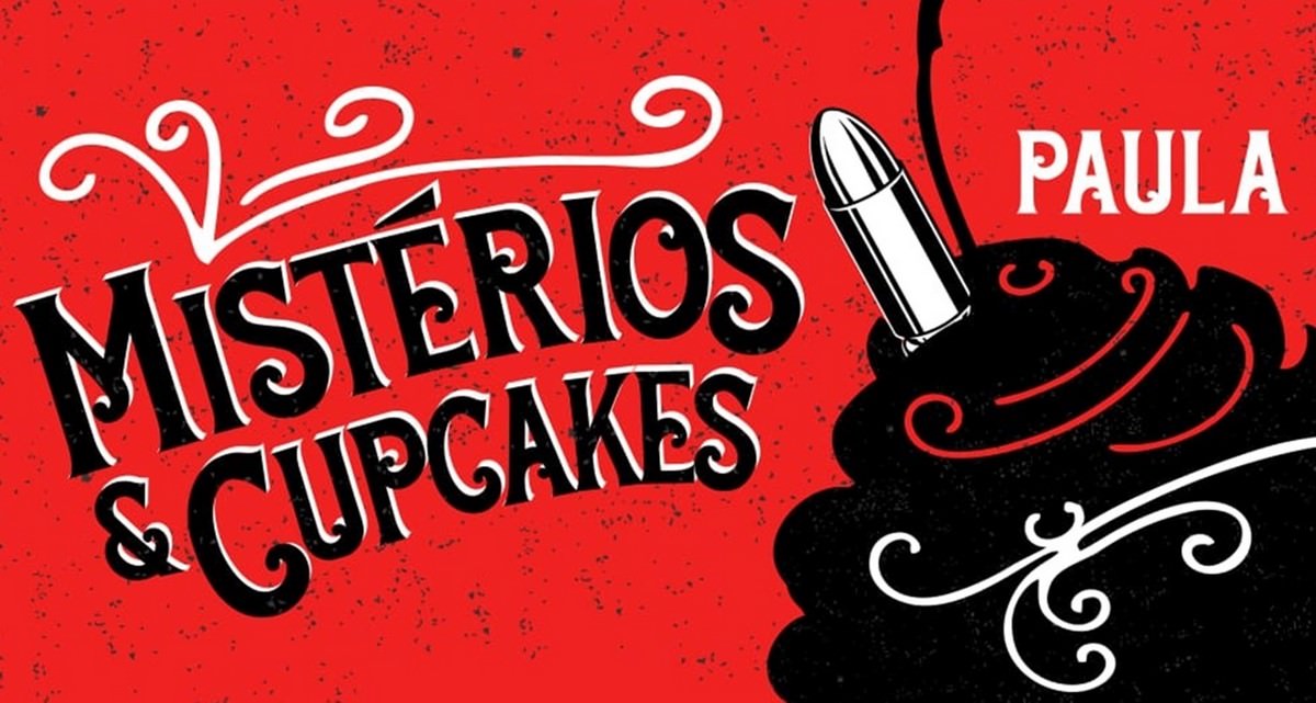 "Mystères et cupcakes", le premier livre de l'auteur Paula Barros, bannière. Divulgation.