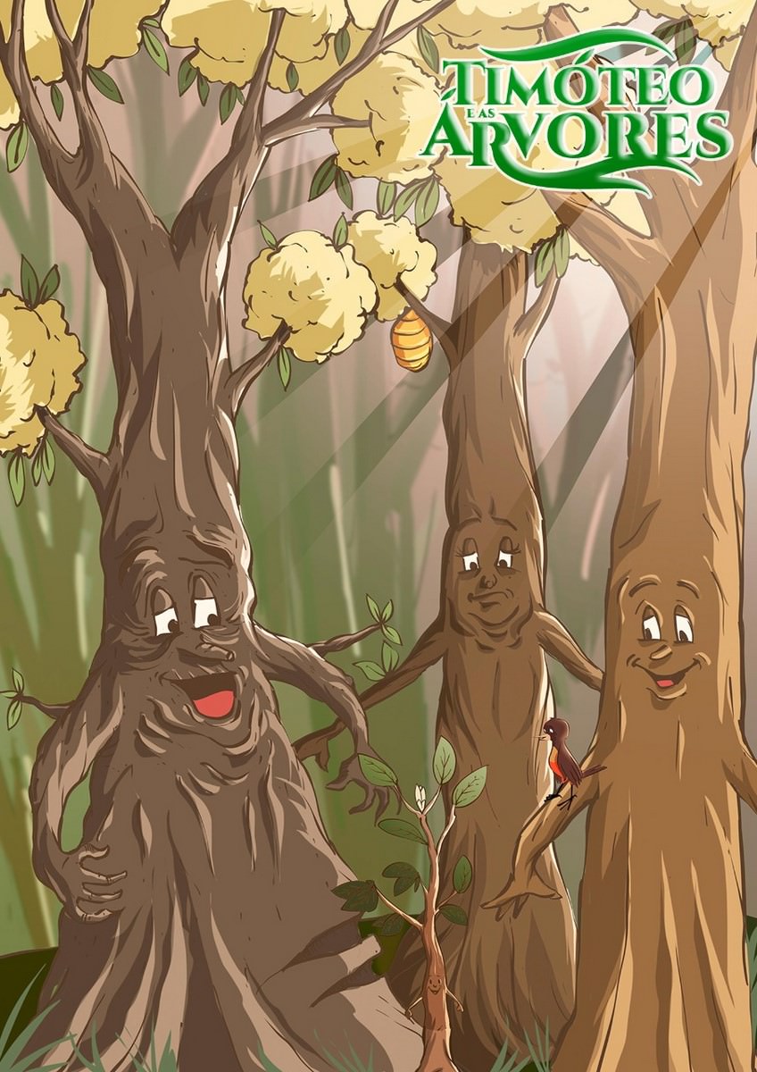 Livro “Timóteo e as Árvores” de Adriana Jungbluth e Rodisley J. Silva, ilustração. Divulgação.