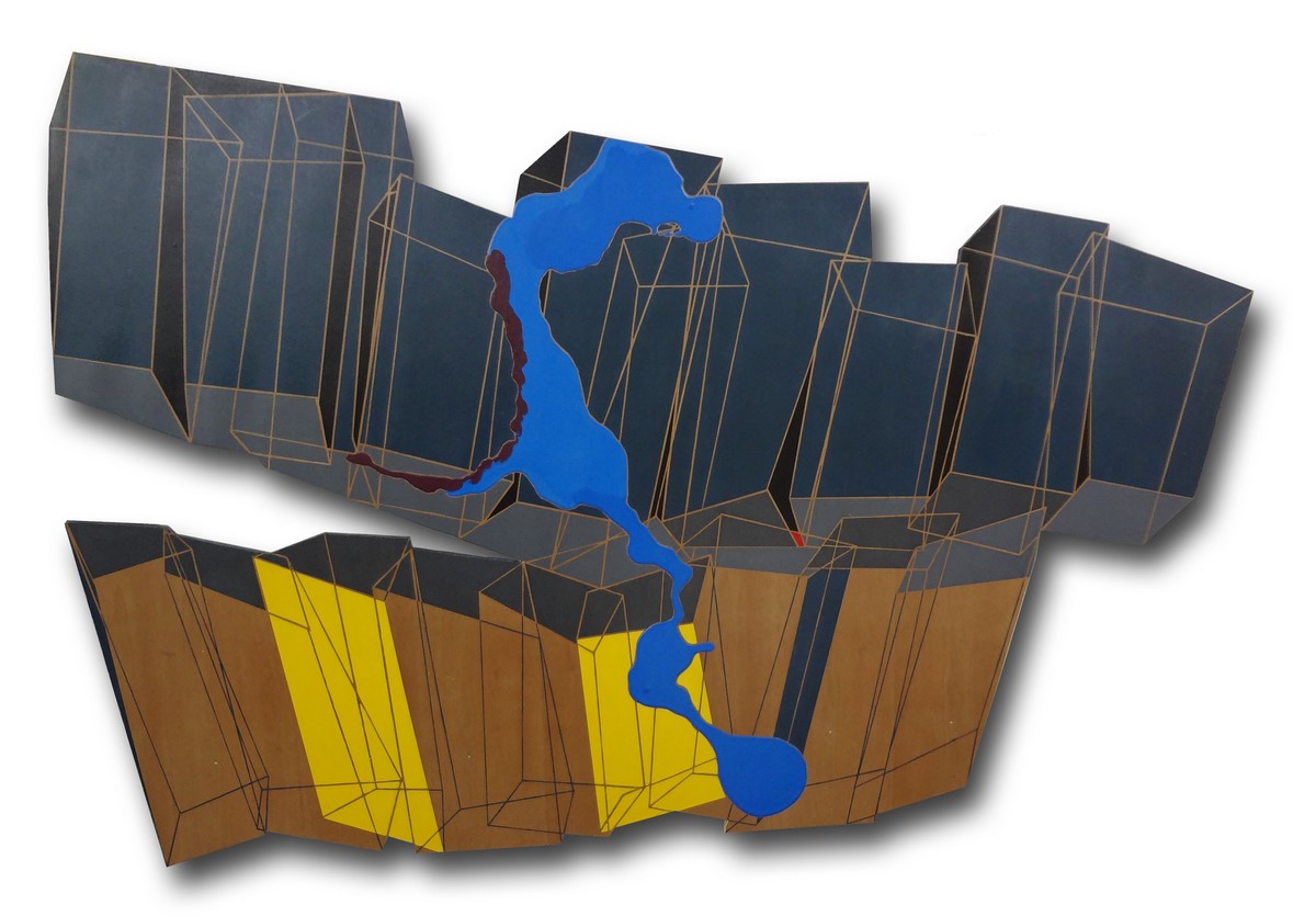 ジルベルト サルバドール, ジッパーラブ, 2020, 木の上のアクリル, 80 CM X 120 cm. 写真: ディスクロージャー.