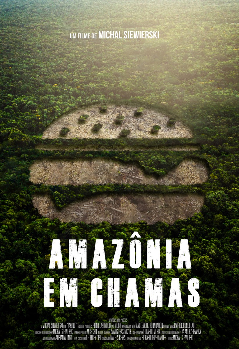 Documentário "Amazônia em Chamas", cartaz. Divulgação.