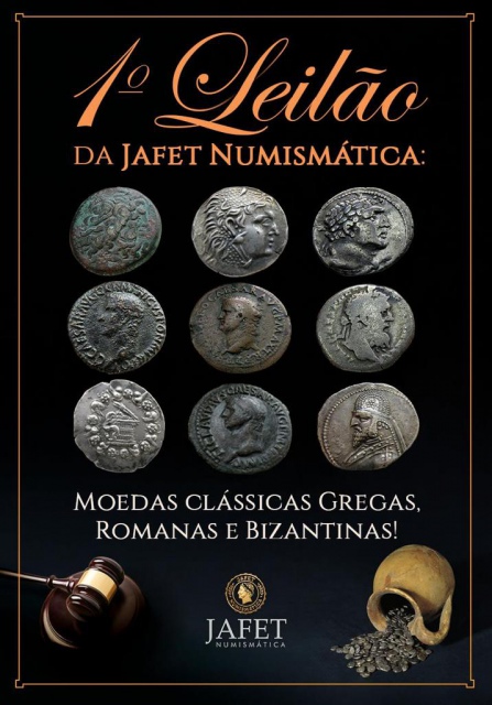 Flávia Cardoso Soares Auktionen: 1º Numismatische Jafet-Auktion - Klassische griechische Münzen, Römer und Byzantiner. Bekanntgabe.