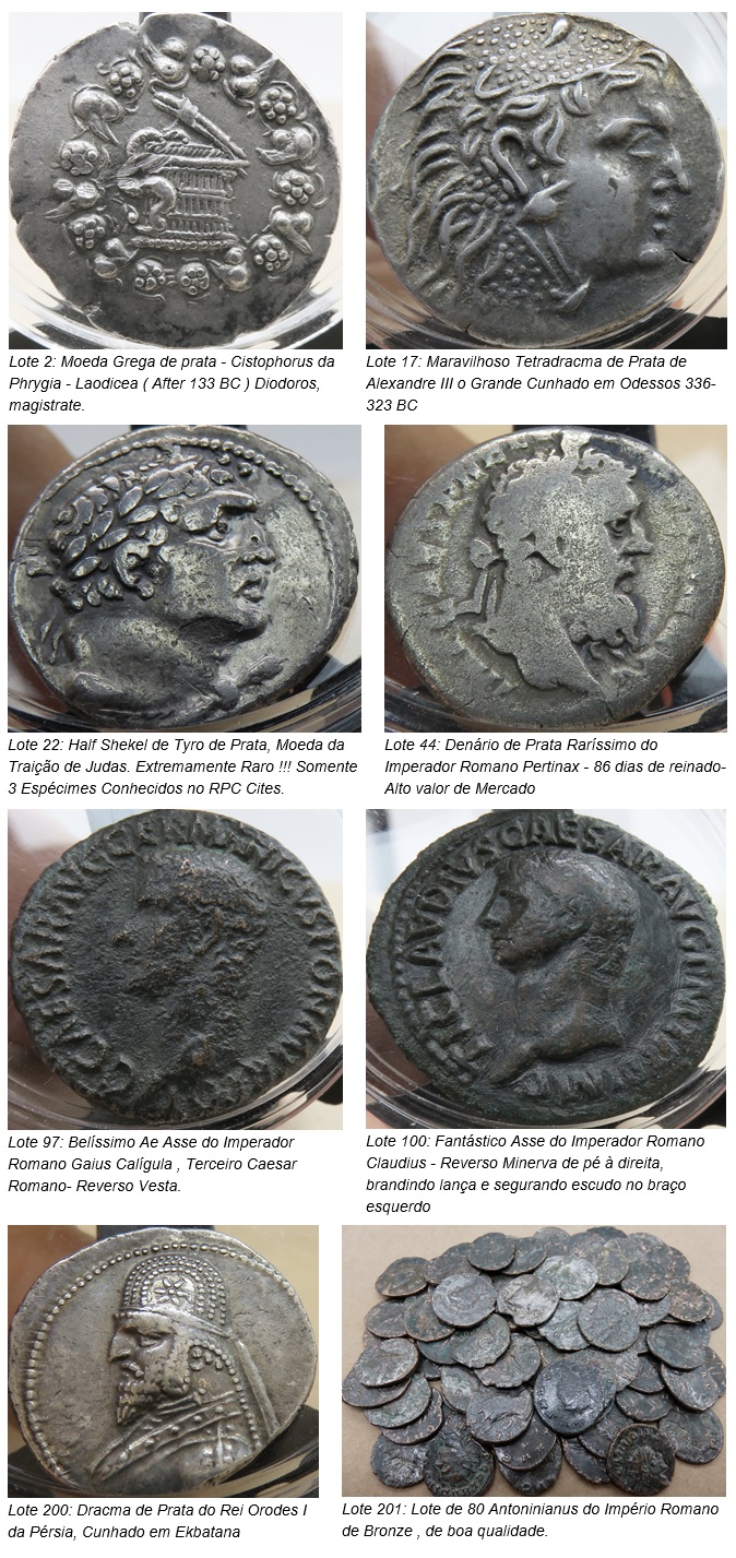 Flávia Cardoso Soares Auctions: 1º Ventes de jafets numismatiques - Monnaies grecques classiques, Romains et Byzantins, faits saillants. Divulgation.