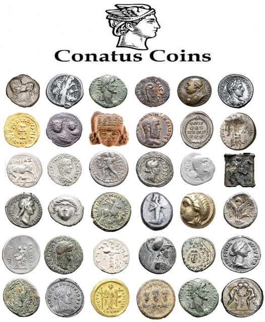 Aste Flávia Cardoso Soares: 5º Conatus Coins Asta di monete e manufatti dell'antichità classica (Greci, Romani e bizantini). Rivelazione.