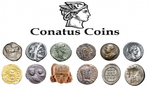 Flávia Cardoso Soares Leilões: 5º Leilão Conatus Coins de Moedas e Artefatos da Antiguidade Clássica (Gregos, Romanos e Bizantinos), destaque. Divulgação.