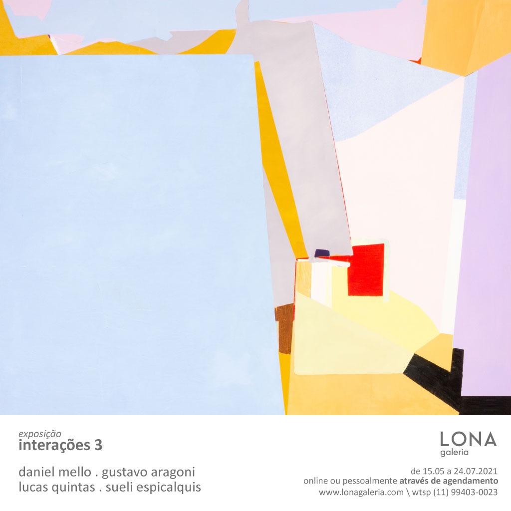 Exposição: “Interações 3” na LONA Galeria, convite. Divulgação.