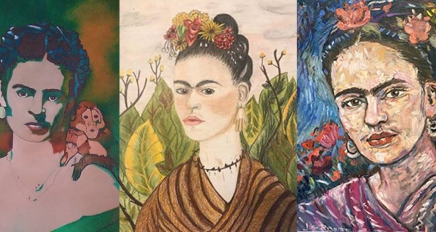 Museu Frida Kahlo, Obras de Ana Bittar, Esther Poroger e João Ribeiro, respectivamente - destaque. Divulgação.