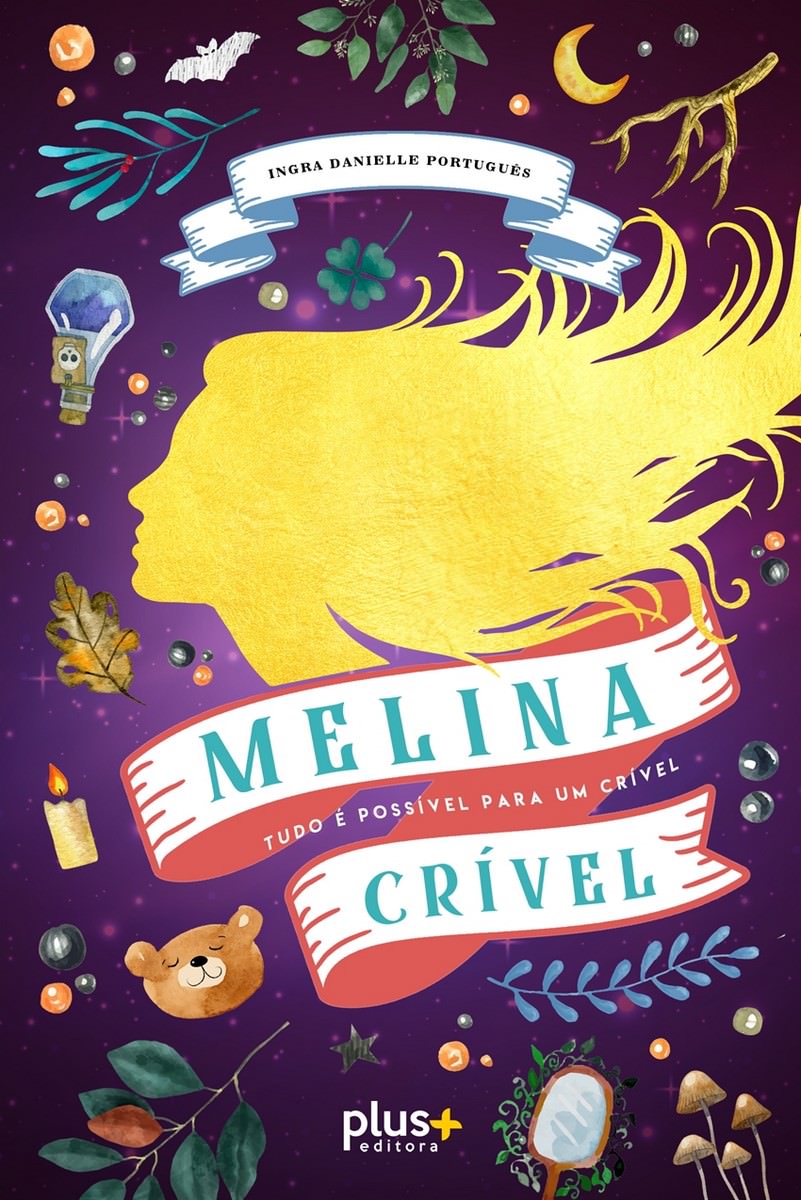 Livre « Melina Crível » par Ingra Danielle Português, couverture. Divulgation.