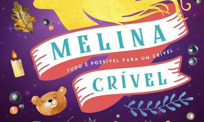 Libro “Melina Crível” de Ingra Danielle Português, cubierta - destacados. Divulgación.