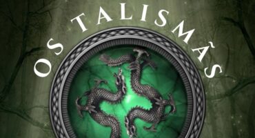 Livro "Os talismãs de Jade" de Paula Carminatti com a co-criação de Eliton Viegas, capa - destaque. Divulgação.