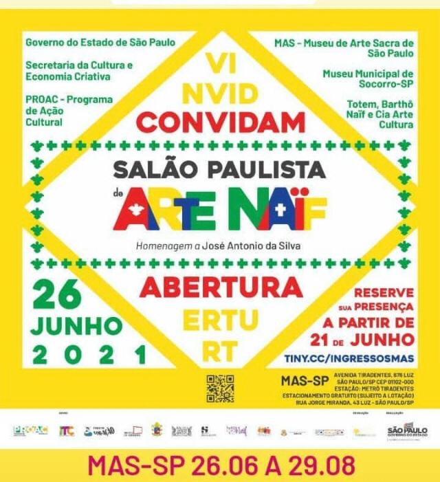 Salão Paulista de Arte Naïf, convite. Divulgação.