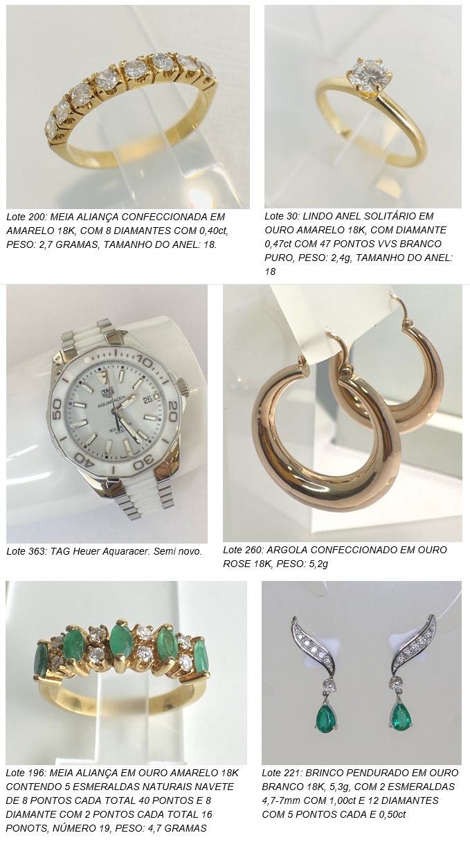 Flávia Cardoso Soares Auctions: 28º Auction of Jewels and Watches – Caruso Jewels, highlights. Disclosure.