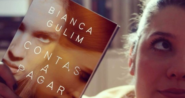 Bianca Gulim e seu livro "Contas a Pagar". Photos: Divulgation.