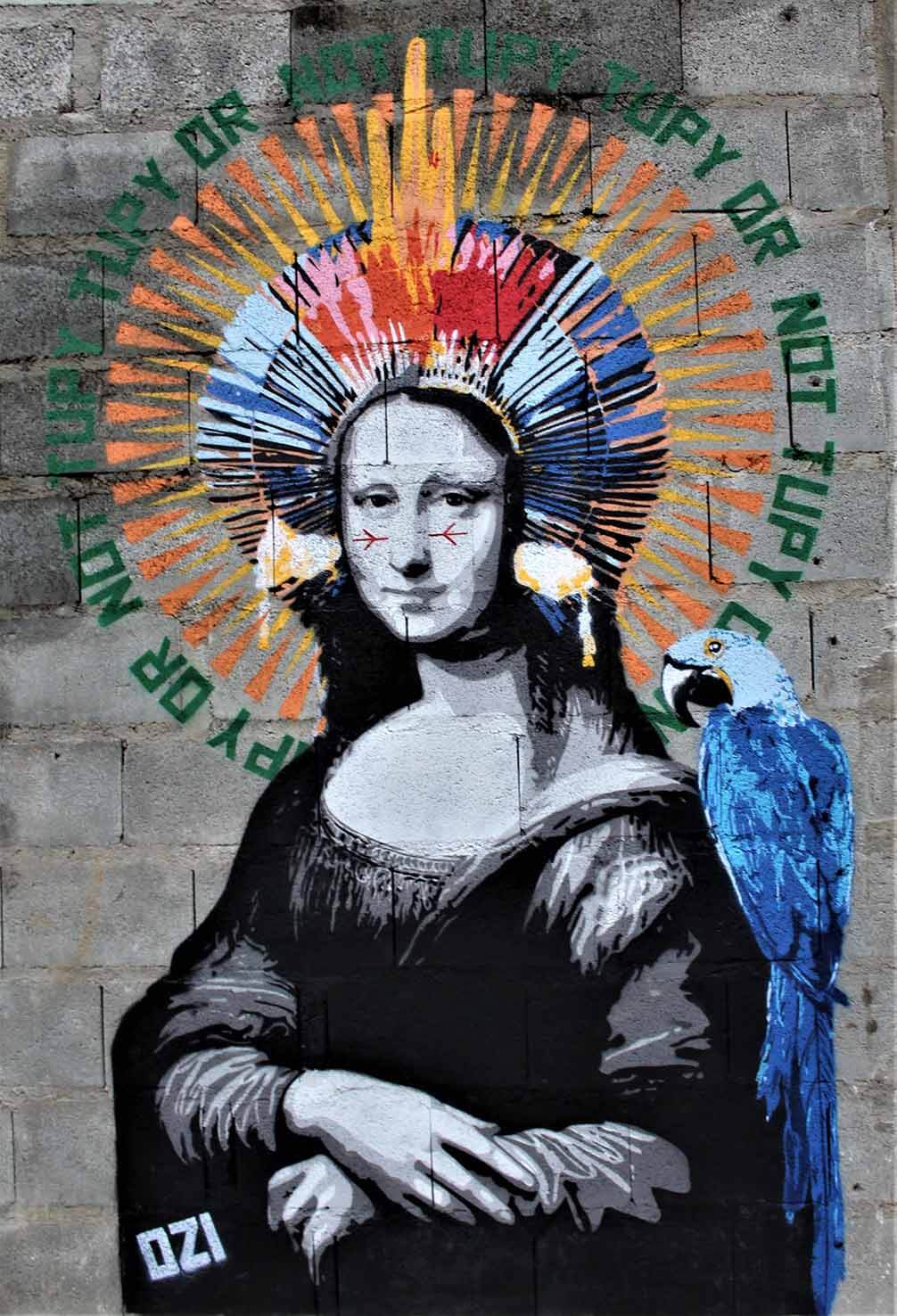 Ozi Stencil – 35 anos de Street Art, Mona Tupy. Foto: Divulgação.