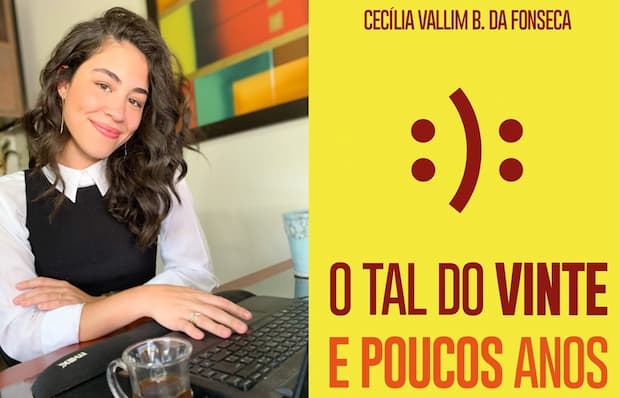 Livro: "O Tal do Vinte e Poucos Anos" de Cecília Vallim, capa. Divulgação.