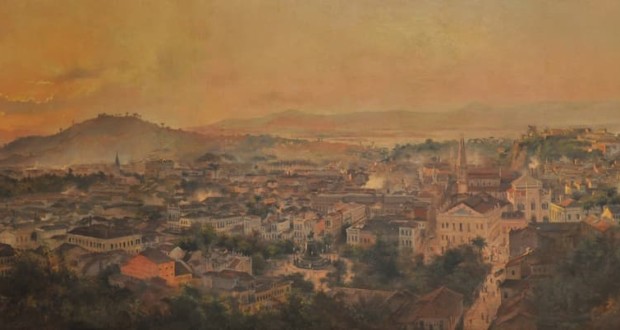 Estudo para Panorama do Rio de Janeiro” (circa de 1885), de Vitor Meireles. Foto: Divulgação.