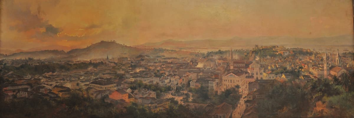 Studie für das Panorama von Rio de Janeiro" (Über 1885), von Vitor Meireles. Fotos: Bekanntgabe.