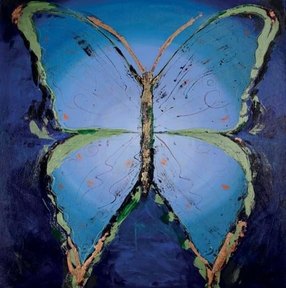 Titolo dell'opera: Memoria della farfalla. Anno: 2021. Dimensioni: 108x78 cm. Tecnica: Misto. Pittura con vernice acrilica. L'artista della plastica Dayana Trindade. Local: Cuiabá/MT.