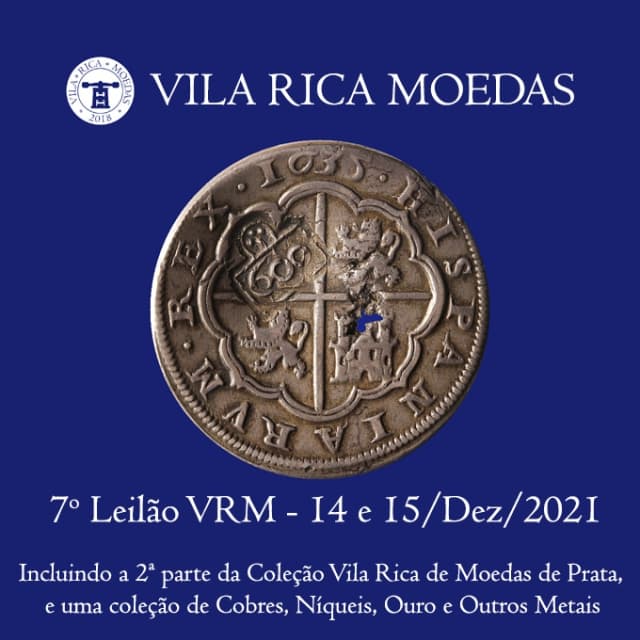 Flávia Cardoso Soares Auktionen: 7º Vila Rica Münzen Auktion - Vila Rica Sammlungsteil 2. Bekanntgabe.