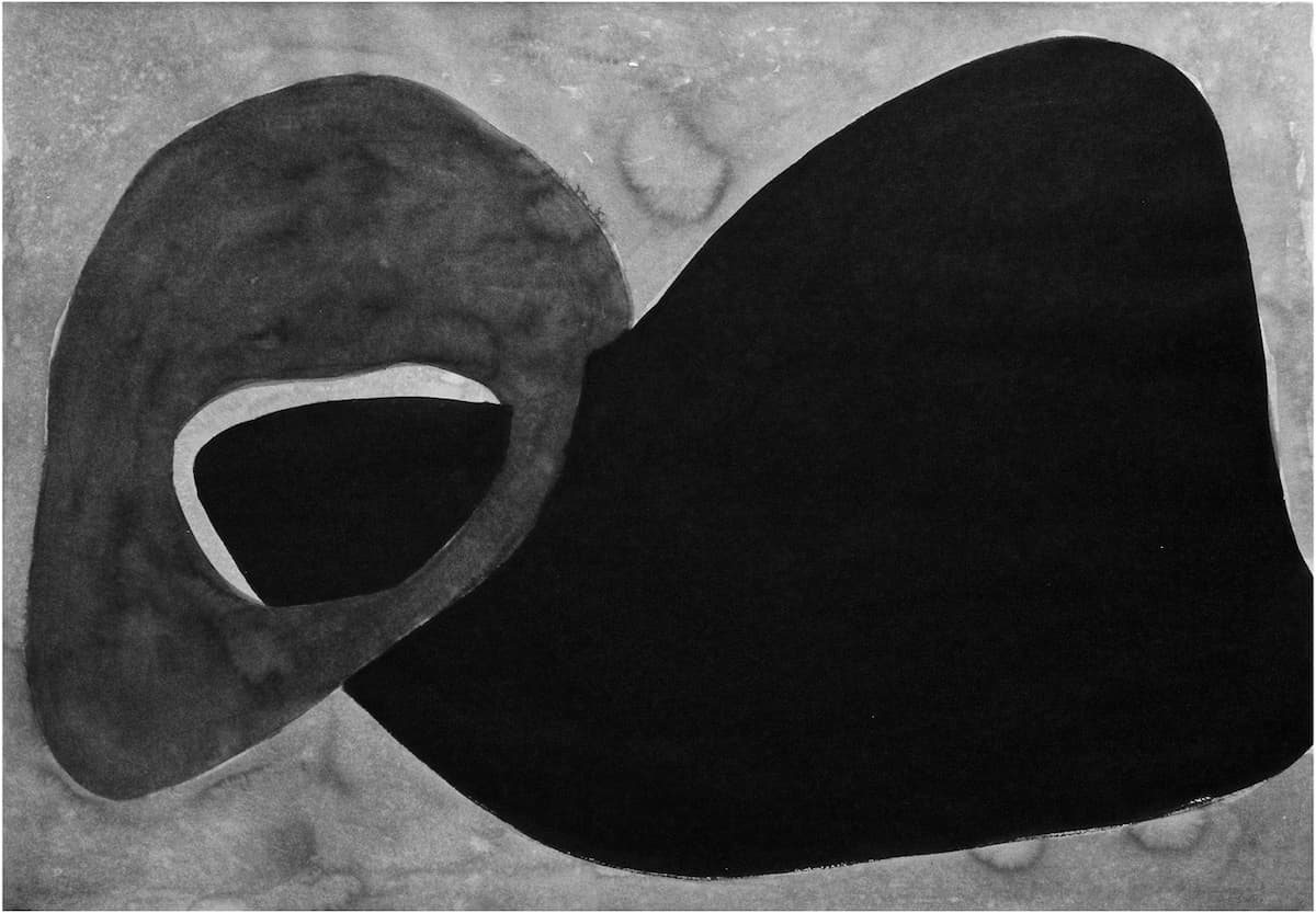 Verfasser: Luiz Martins. Titel: Struktur Nr. 9 || Serie: Meer. Technik: Tusche auf Baumwollpapier. Abmessungen: 80 x 110 cm. Fotos: Bekanntgabe.
