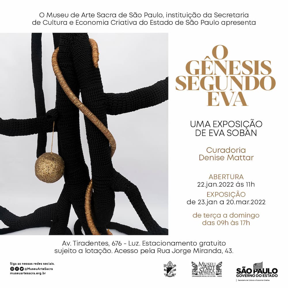 Exposição “O GENESIS segundo Eva”, da artista Eva Soban. Divulgação.