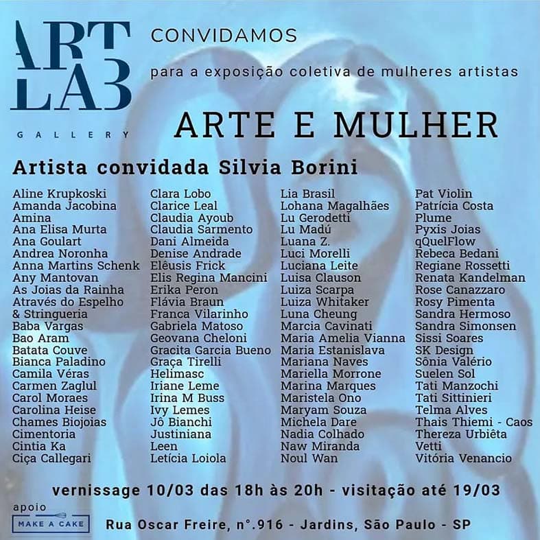 Exposición "ARTE & MUJER" Galeria Laboratorio de Arte, invitación. Divulgación.