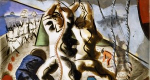 Figue. 1 – Découverte de la Terre, 1941, Tempera avec support collé sur papier noir, 28,6 x 29 cm, en vedette. Droits João Candido Portinari. Photos: Candido Portinari, Domaine public, via Wikimedia Commons.