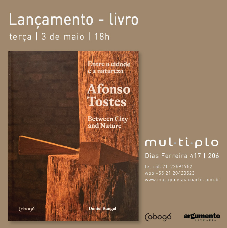 Livre "Afonso Tostes: Entre la ville et la nature", invitation. Divulgation.