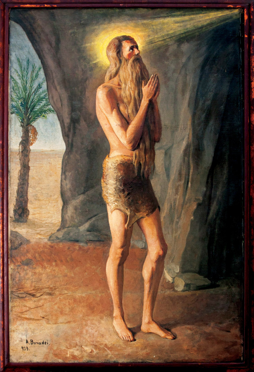 Aldo Bonadei - “San Onofre”, óleo sobre lienzo. Fotos: Divulgación.