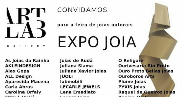 Exposição: Expo Jóia na Art Lab Gallery, convite - destaque. Divulgação.