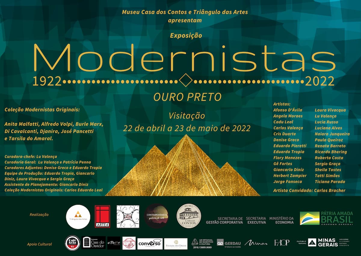 Exposição "Modernistas 1922-2022", convite. Divulgação.