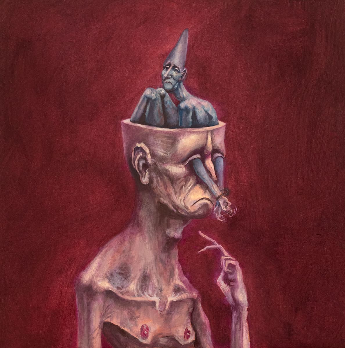 יצירת האמנות Man דבק בדמעות שהחזיק בידי סוזאנו קוריה. תמונות: גילוי.