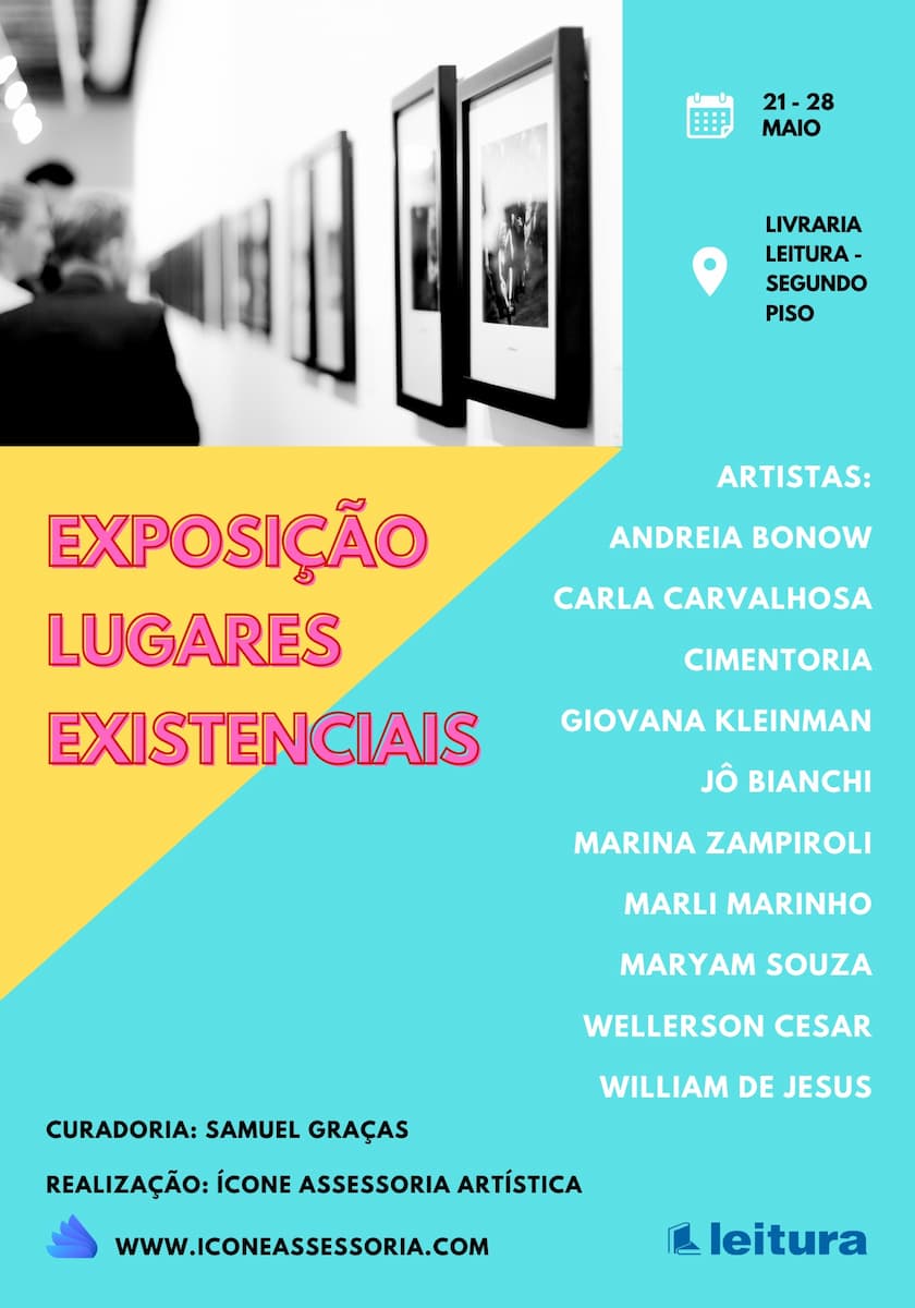 Exposiçao "Lugares Existenciais", banner publicitário. Divulgação.