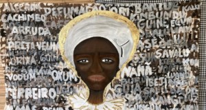 “Maria Conga - Luísa Mahin”, 2021, pintura, 140cm x 86 cm. obra de Luanda, que integr.a a exposição. Foto: Luanda.
