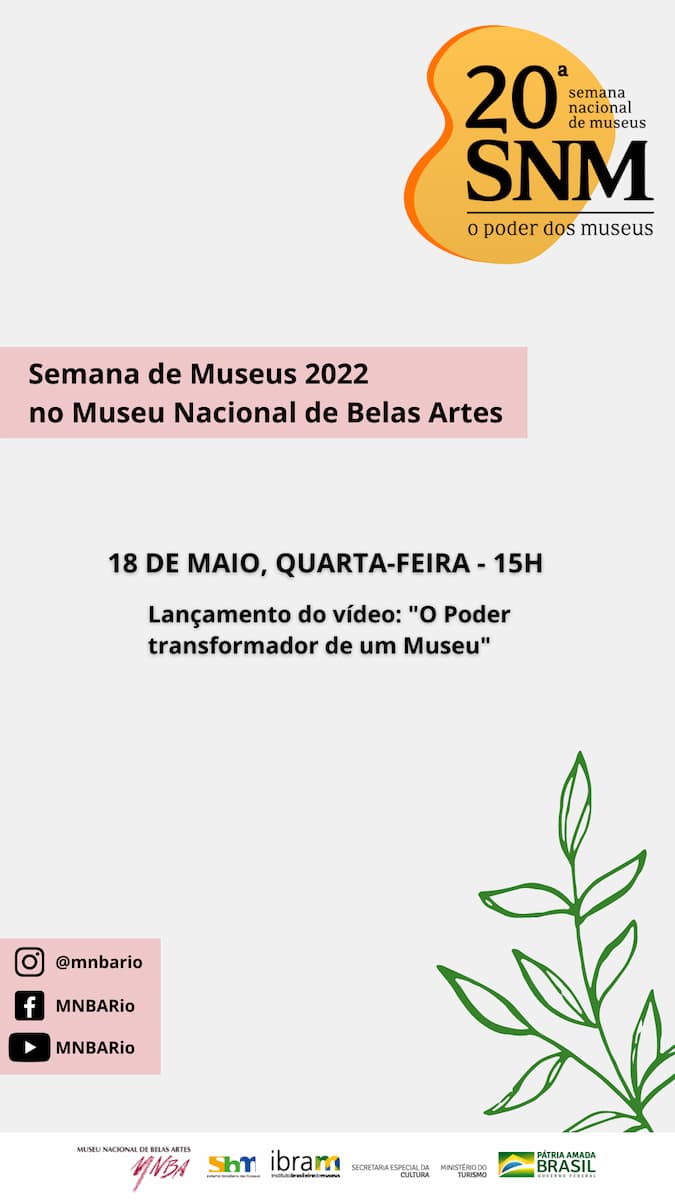 Flyer 22a Sermana de Museus no MNBA. Divulgação.